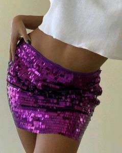 Versatile Purple Sequin Skirt/tube Top