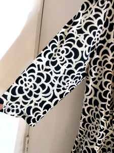 Black And White Korean Dress