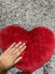 Red Heart-Shaped Pillow