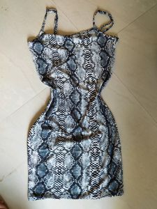 Shein Snake Print Body Con Dress