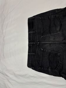 Washed Black Denim Jeans