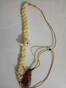 Pearl and Gold Tone Statement Necklace
