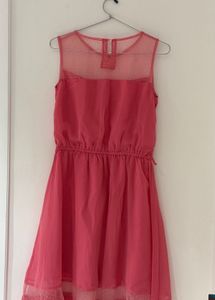 Coral Sleeveless Party Dress