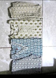 Printed Cotton Kurta Set  Of 2
