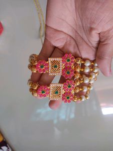 Long Necklace With Earrings- New, Not Used.