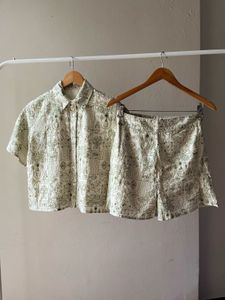 ECRU GOLD EMBROIDERED COTTON CORD SETS