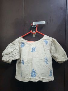 Blue Floral Top