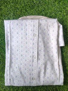 US Polo White Fromal Shirt With Dotted Design