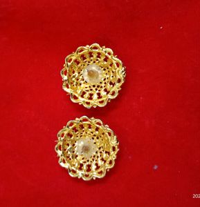 Combo- Kundan Kada With Lock+ Earrings
