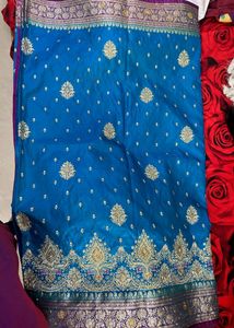 Chintamani Bridal Shalu with stitched blouse.