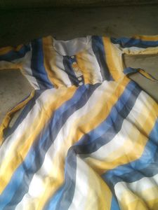 Striped Dress with Buttons