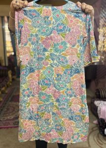 Pure Cotton Pastel Floral Kurta Set