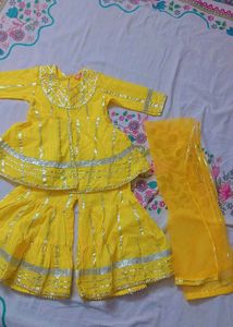 Adorable Yellow Kids Ethnic Set