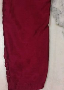 Maroon Embroidered Kurti