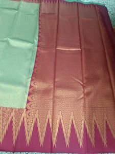 New Pista Green N Maroon Wedding Collection Saree