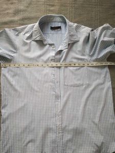 Mens Check Shirt Blue &amp; White
