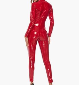Red Latex Bodysuit Lingerie