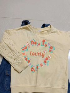 Cute Denim Dress Set