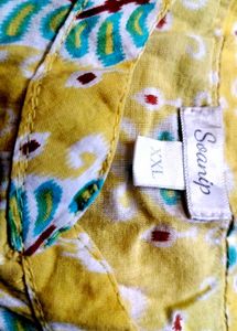 Yellow Printed Kurta
