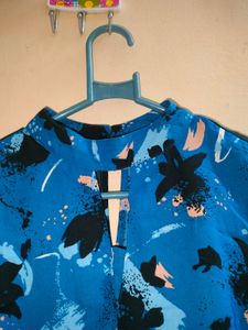 Blue Printed Top