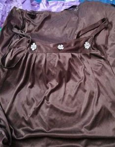 Brown Night Camisole Mid Length 45inc