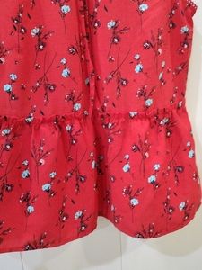 Allen Solly Floral Ruffled Red Top