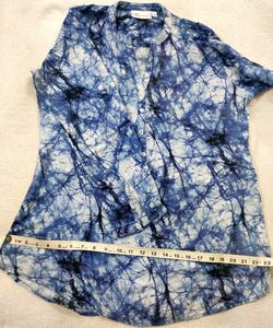 Blue Shibori Print Top