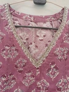 Mauve Paisley Print Top &amp; Pants Set