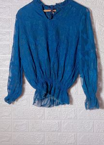 Royal Blue Lace Top