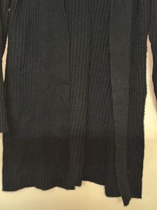 black woollen long shrug for women