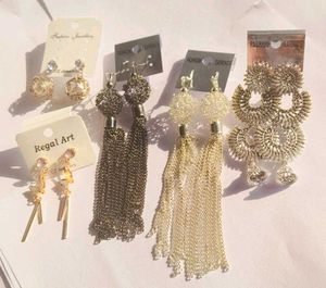 Pack Of 5 Korean Studs And Long Dangles