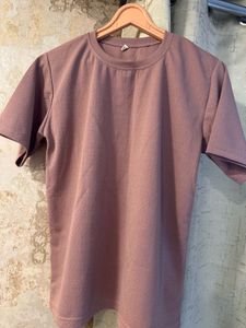 Brand New Mauve Textured Tee, Bust- 34/32