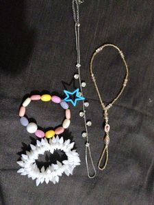 Combo Of Two Party Wear Hand Bracelet And Two Cute Bracelet.