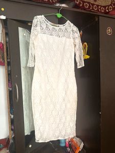 Elegant White Lace Dress