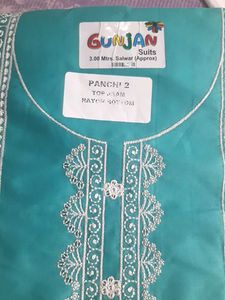 Jaam Cotton Suit With Reyon Bottom And Shiffon Dup