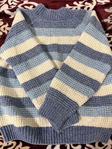 Women Striped Knit Pullover Sweater