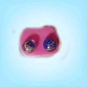 Resin Ear Studs (Blue)