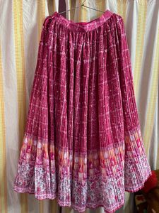 Pink and white lehenga choli with dupatta