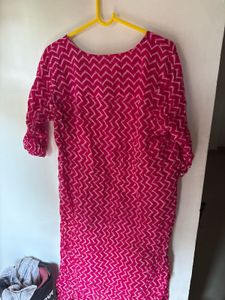 Pink Printed Kurta