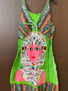 Egyptian Print Short Dress