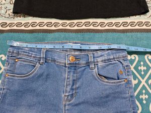Black T-Shirt 13-14y And Skinny Jeans 12y