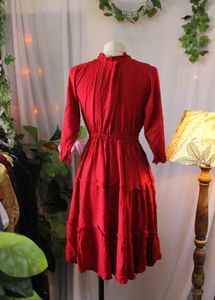 Red Ruffled Dress