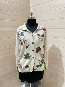 Vintage Pintresty handwork Floral Embroidered Card