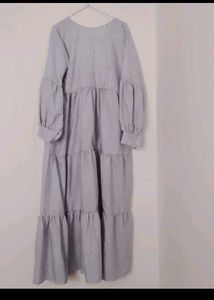 Heart print tiered maxi dress