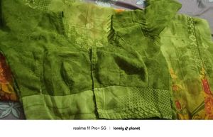 Parrot Green Saree
