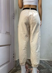 Beige Cargo Pants
