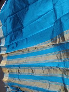 Golden Blue Saree