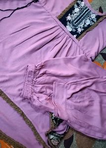 Pink Embroidered Kurta Set