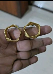 Geometric Gold Earrings