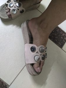 Light Pink Wedges Footwear